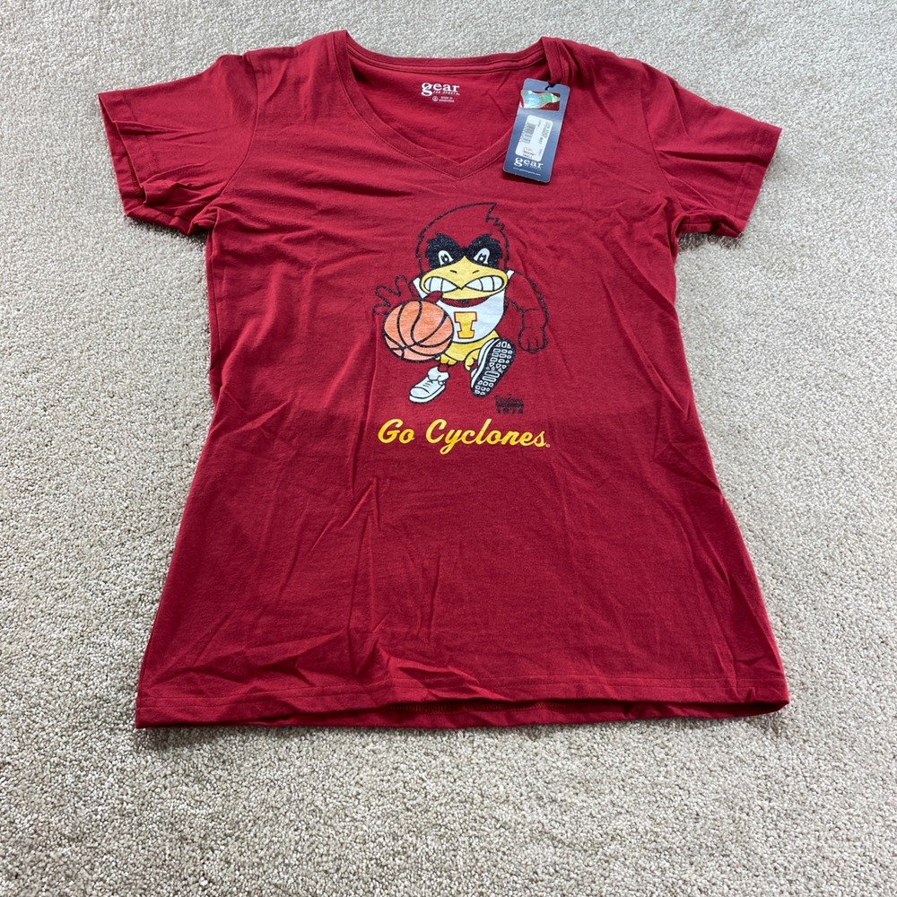 Gear For Sports Shirt Women Small Red Iowa State Cyclones V-Neck Basketball